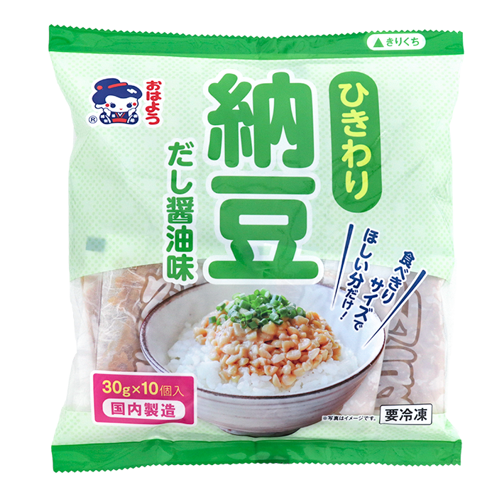 【冷凍限定】ひきわり納豆醤油味30g／10個入（2/29発送分よりリニューアル）