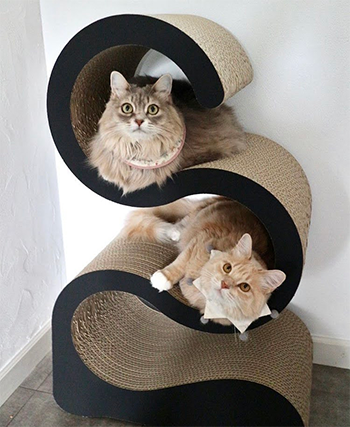 キャットタワー スヌーズ 猫の爪とぎ 段ボール職人のオリジナルデザイン
