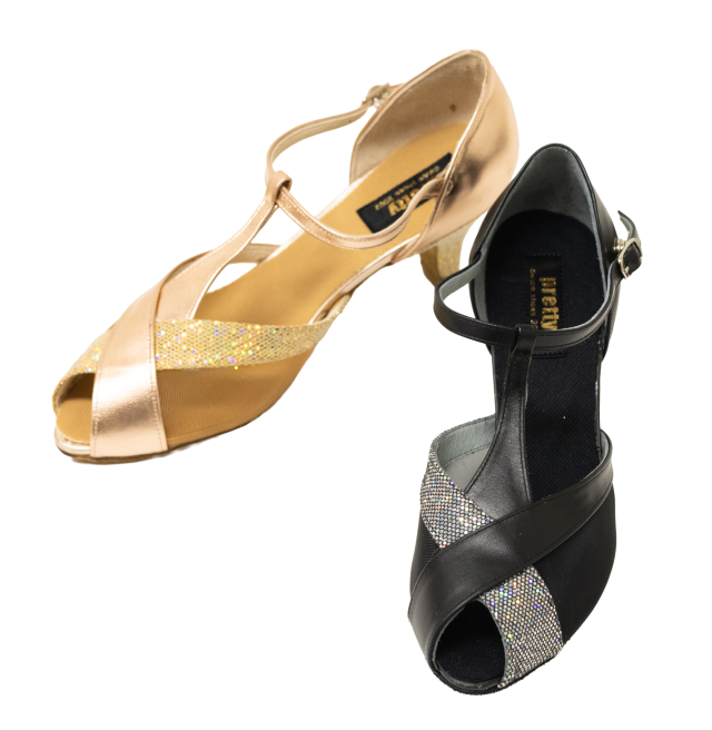 【プリティ】パーティシューズ201（兼用・チュール付き）