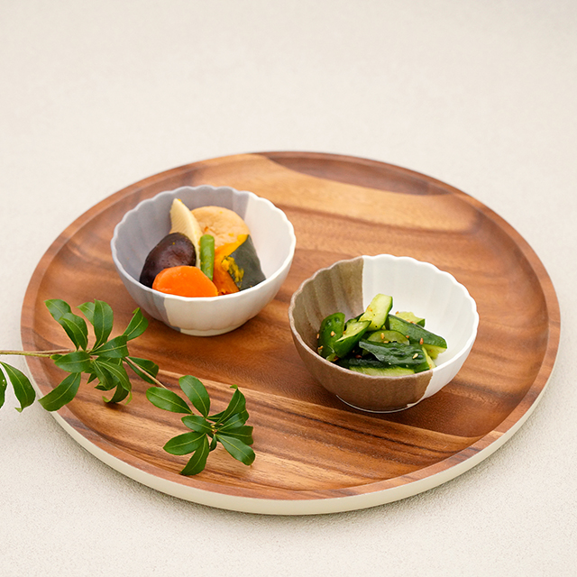 波佐見焼　団陶器　和食器　器　器好き　しのぎ　鎬　丸小付　小鉢　取鉢