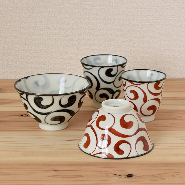 波佐見焼　団陶器　はさみ焼　茶碗　ごはん　ご飯茶碗　茶付　茶漬　飯碗　可愛い　かわいい　おしゃれ　