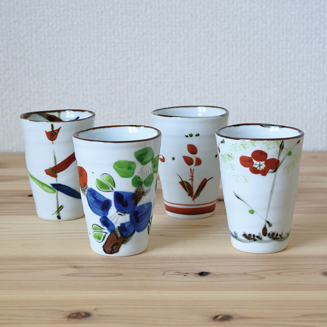 波佐見焼 錦 フリーカップ ４柄 波佐見焼 和食器 セレクトショップ Danlife