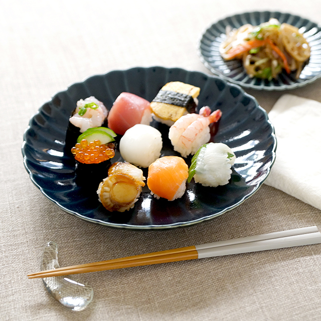 波佐見焼　団陶器　Danlife　和食器　器　しのぎ　鎬　花　シンプル　皿　小鉢　プレート　ボウル