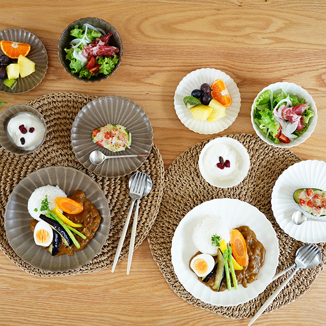 波佐見焼 鎬 白鼠 7寸皿 波佐見焼 和食器 セレクトショップ Danlife