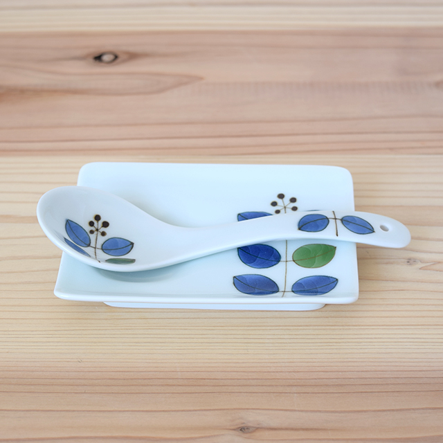 はさみ焼　波佐見焼　団陶器　和食器　器　康創窯　マルチ皿　醤油皿　スプーン　レスト　箸置