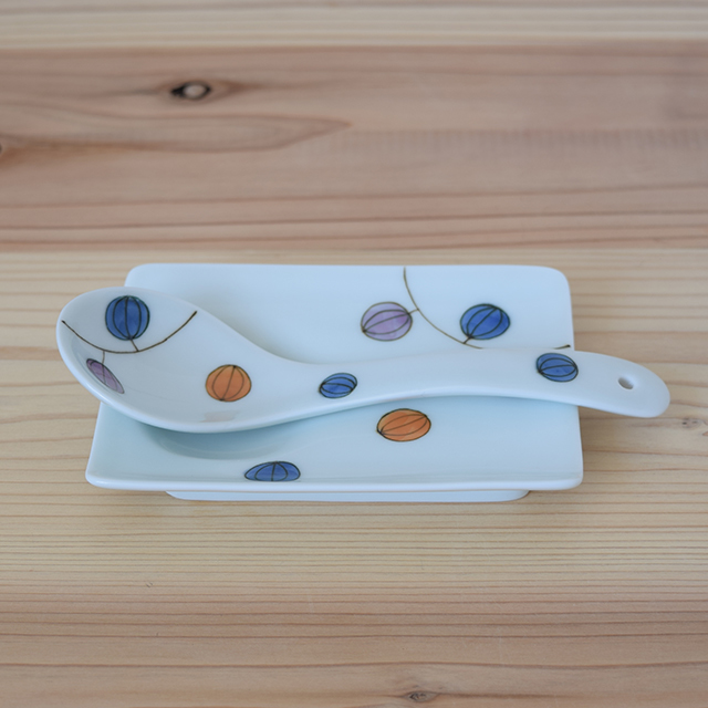 はさみ焼　波佐見焼　団陶器　和食器　器　康創窯　マルチ皿　醤油皿　スプーン　レスト　箸置