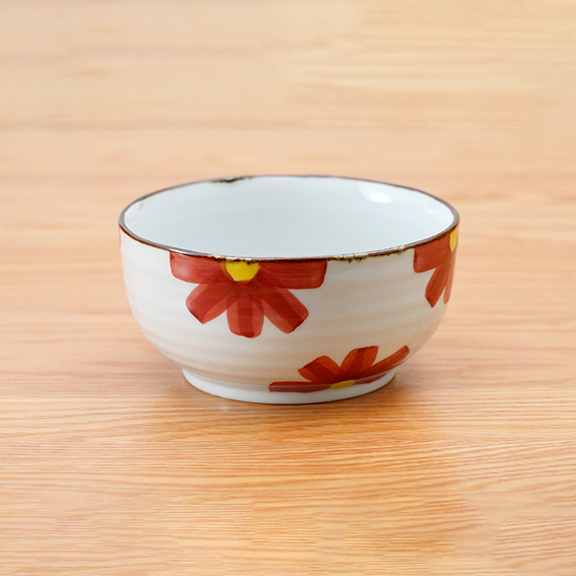 波佐見焼 福峰窯】花・花 麺ドン(どんぶり)2色