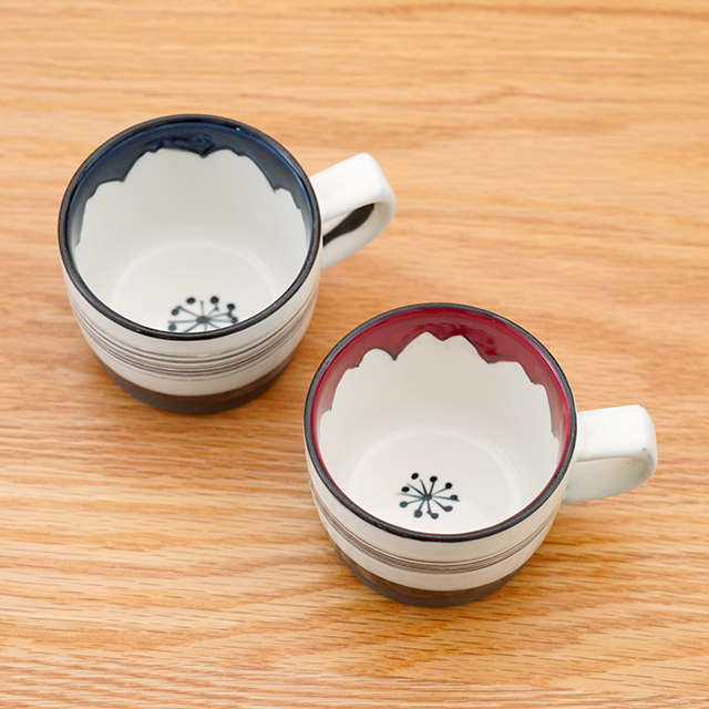 波佐見焼　団陶器　和食器　器　器好き セリジエ　花柄　茶碗　湯呑　マグ　スープ　カップ