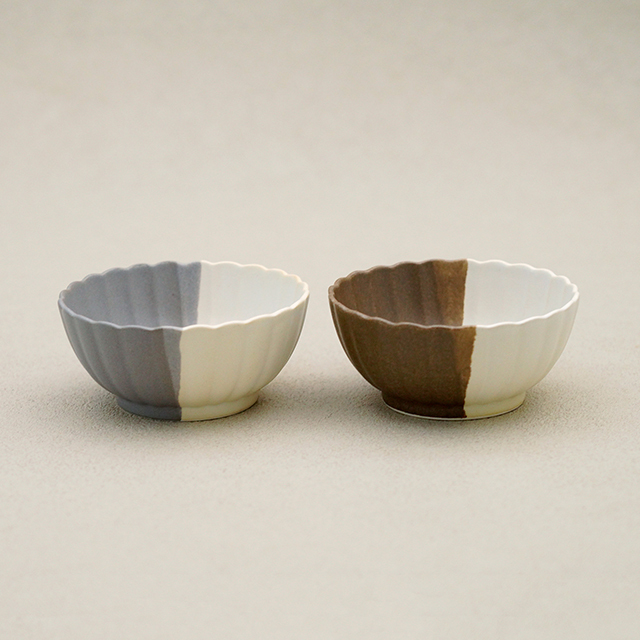 波佐見焼　団陶器　和食器　器　器好き　しのぎ　鎬　丸小付　小鉢　取鉢