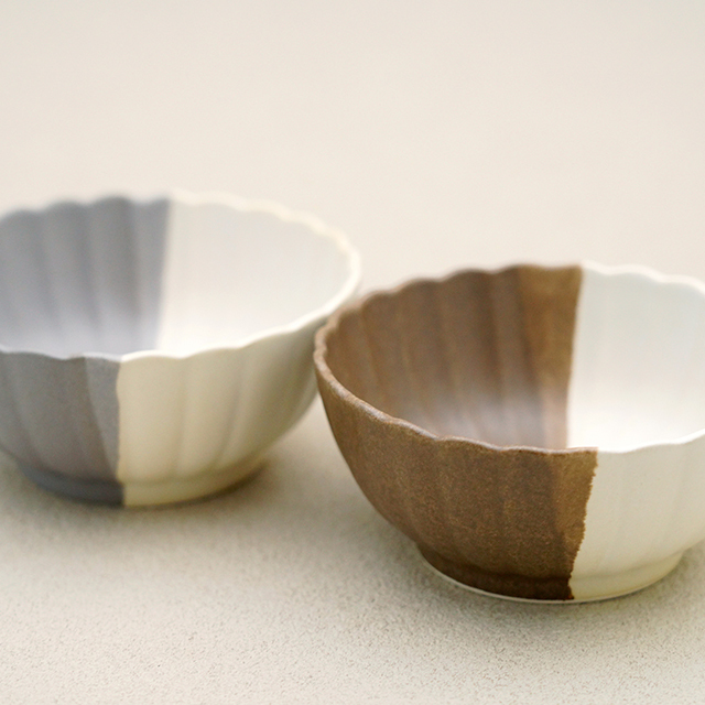 波佐見焼　団陶器　和食器　器　器好き　しのぎ　鎬　丸小付　小鉢　取鉢