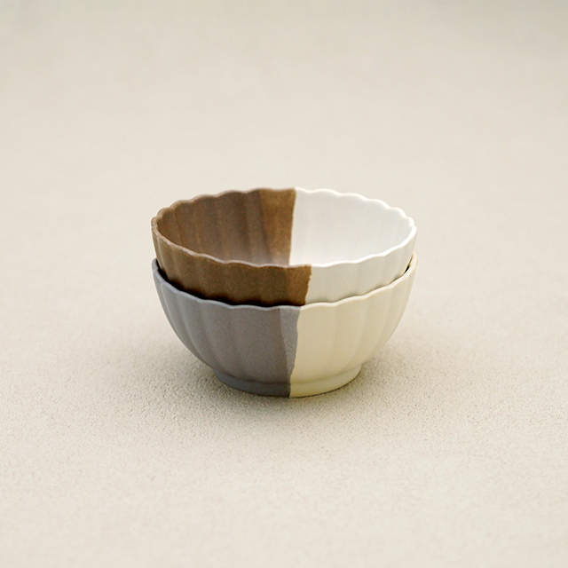 波佐見焼　団陶器　和食器　器　器好き　しのぎ　鎬　丸小付　小鉢　取鉢