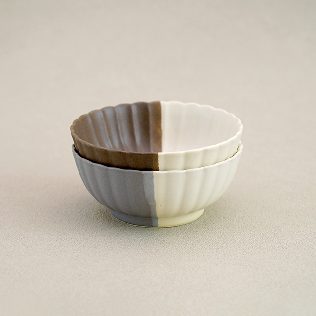 波佐見焼　団陶器　和食器　器　器好き　しのぎ　鎬　丸小鉢　小鉢　取鉢　鍋