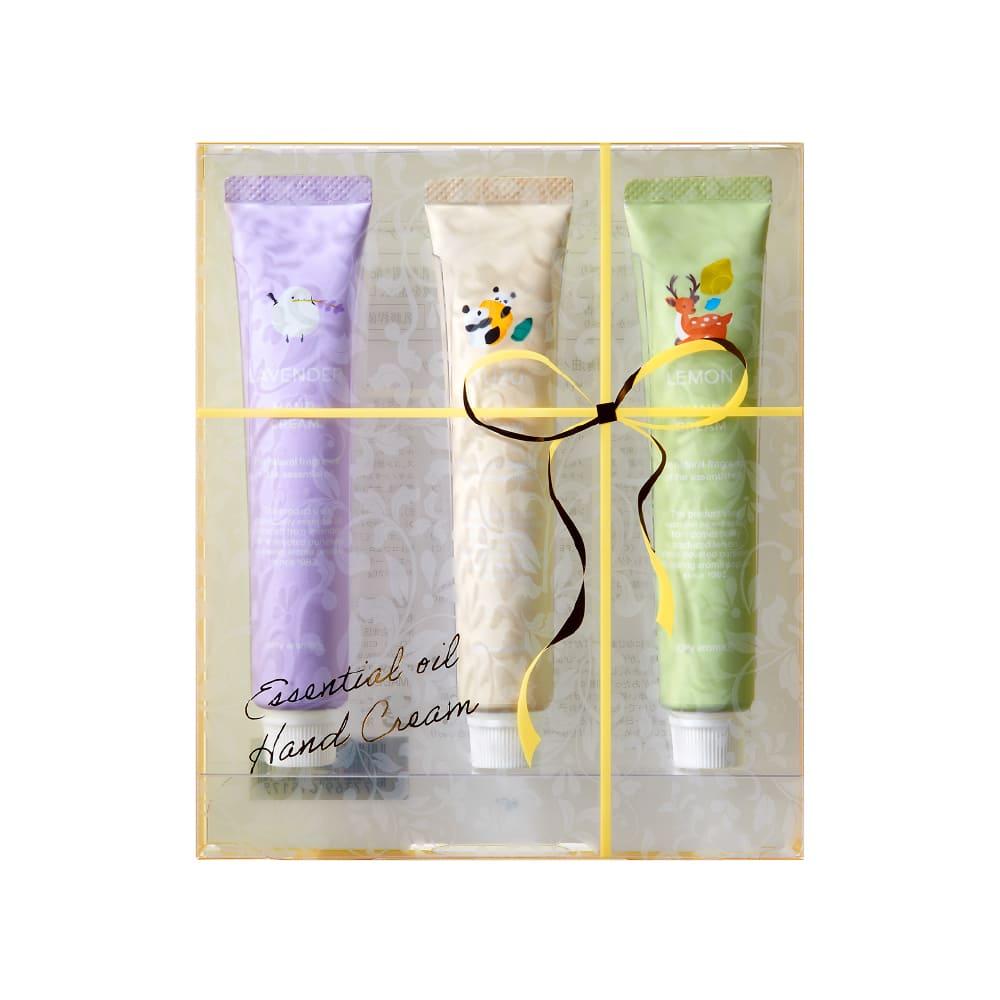 【8月中旬発売予定】精油ハンドクリーム20ｇ セットB【ラベンダー・ユズ・レモン】