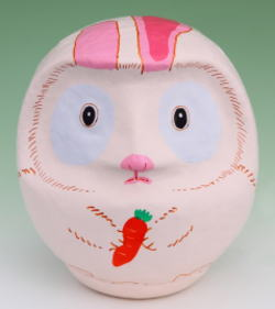 高崎だるま 2007年の干支だるま うさぎだるま（黒目）