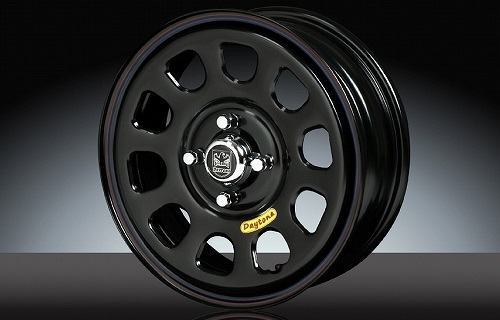 デイトナブラックスチール14"　クロームキャップ <軽CAR専用>