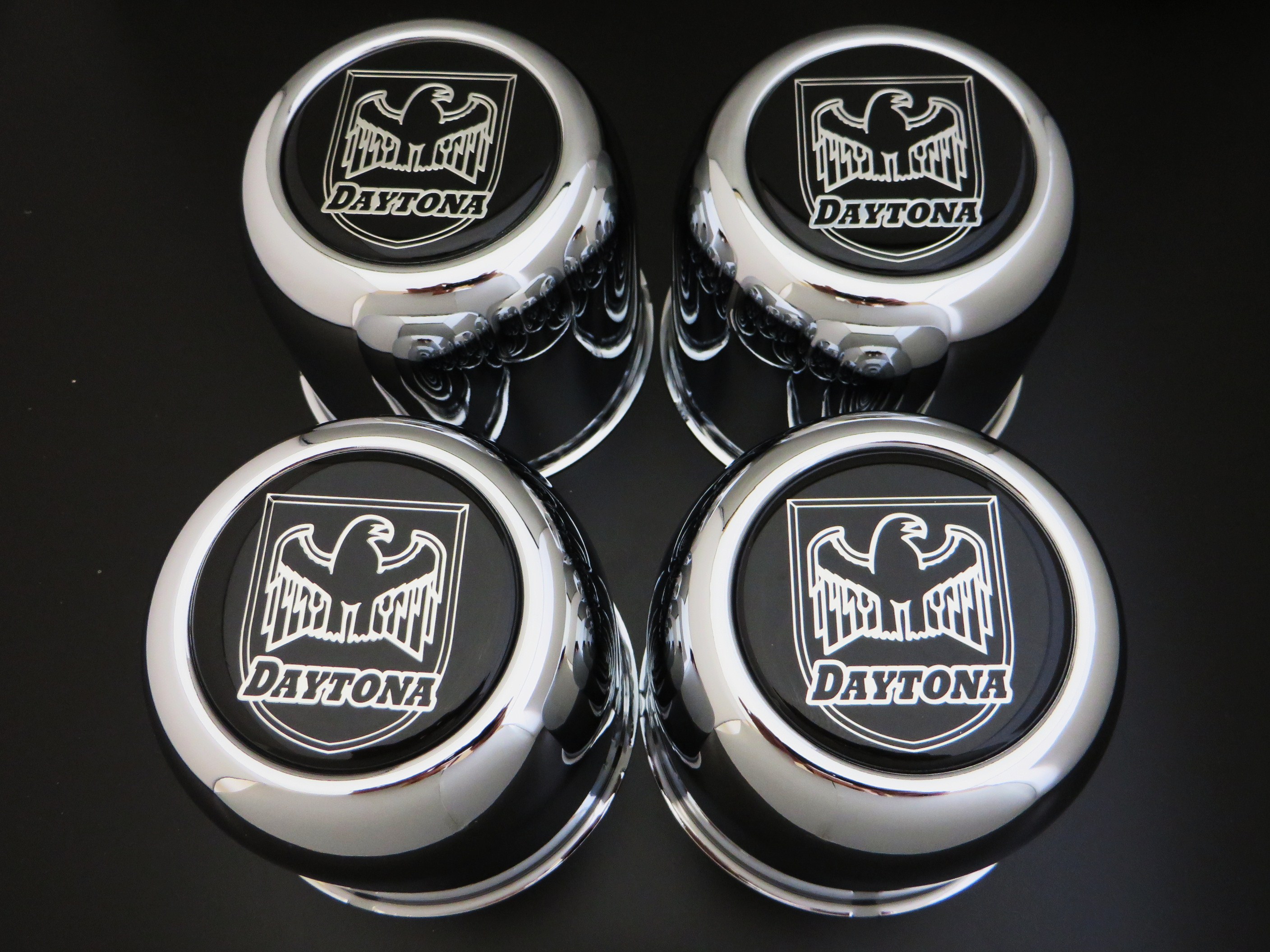 デイトナスチールキャップ 汎用 108X90mm クローム 【4個セット】