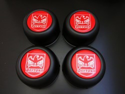 デイトナスチールキャップ 汎用 108X55mm ブラック 【4個セット】