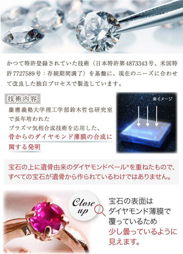 遺骨 ダイヤモンド ペンダント ABBY メモリアルジュエリー 宝石 遺骨