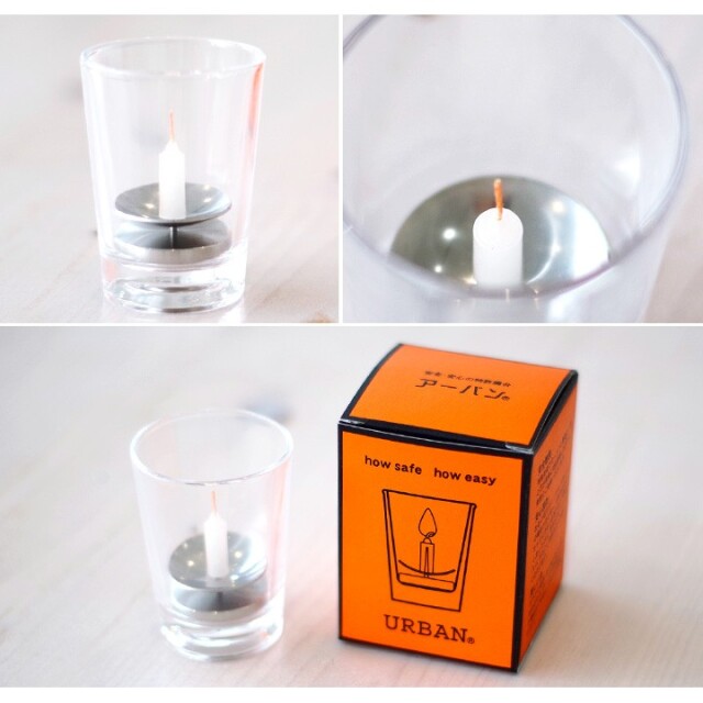 ガラス製 ロウソク立て アーバン URBANろうそく ろう立て 仏具 ガラス