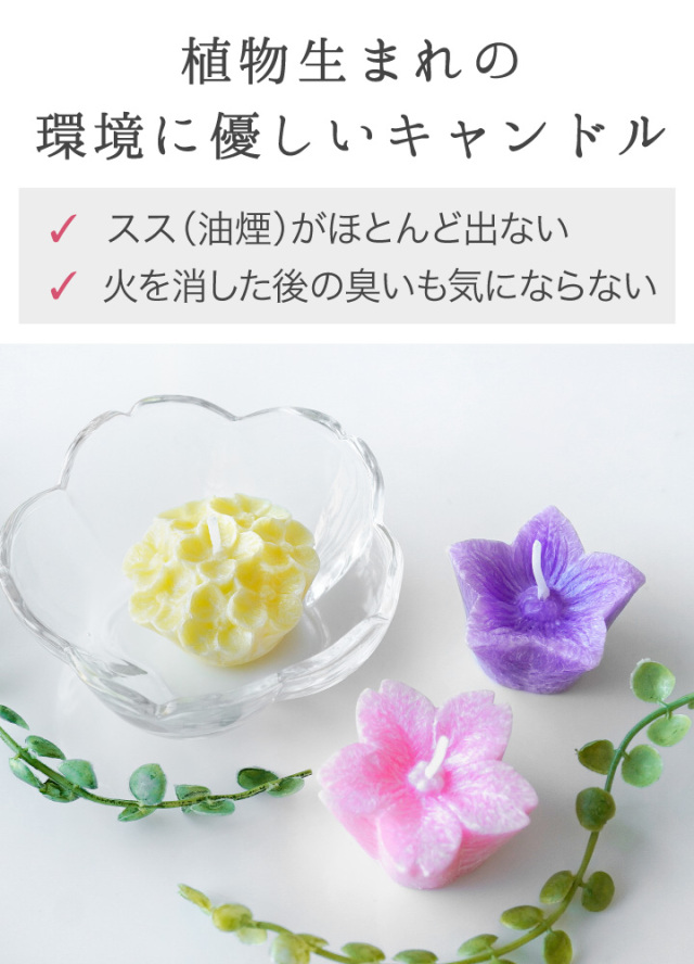 お供え ろうそく 月命日に 花づくし フローティング キャンドル セット