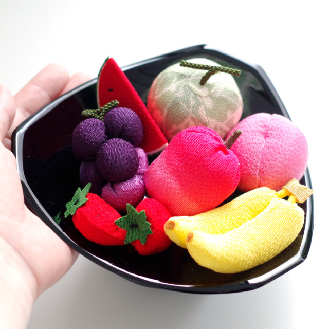 お供え物　フルーツ盛　ちりめん細工 お供え物 ちりめん フルーツ セット お盆飾り 国産 置物 手作り 手元
