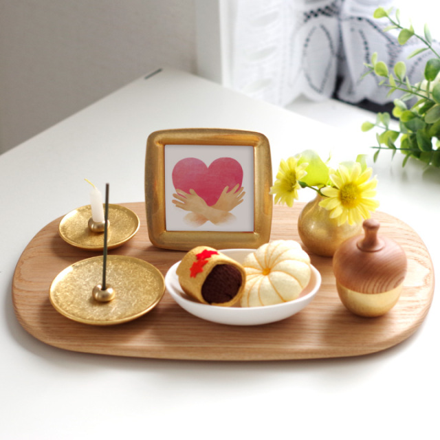 ミニ仏具 まどか どんぐりん 6点セット 国産 ゴールド シルバー ミニ