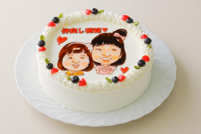 似顔絵ケーキ2体
