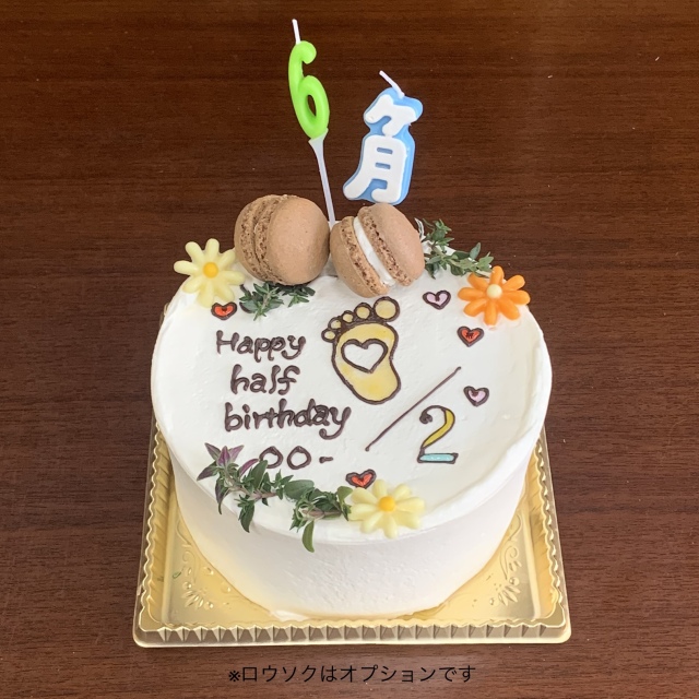 バースデーケーキ   直径18㎝ お誕生日ケーキ   ハーフバースデー バースデーケーキ 直径18㎝ お誕生日ケーキ ハーフバースデー