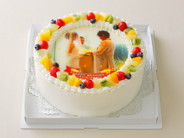 写真ケーキ （8号 24cm）小パーティ用