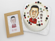似顔絵ケーキ （６号18ｃｍ） フォトスタンド付　人物１体　