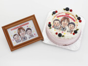 プリント似顔絵ケーキ （5号15ｃｍ） フォトスタンド付