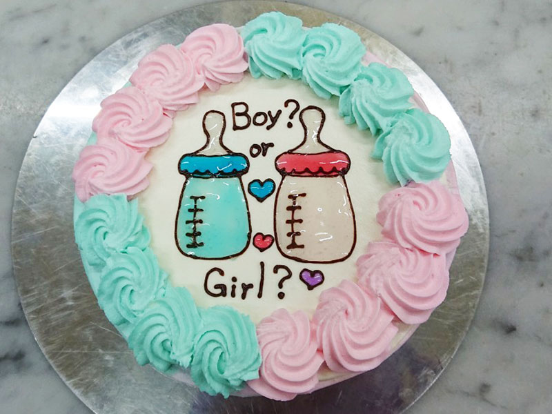 ジェンダーリビールケーキ ４号 １２ｃｍ ２人様用