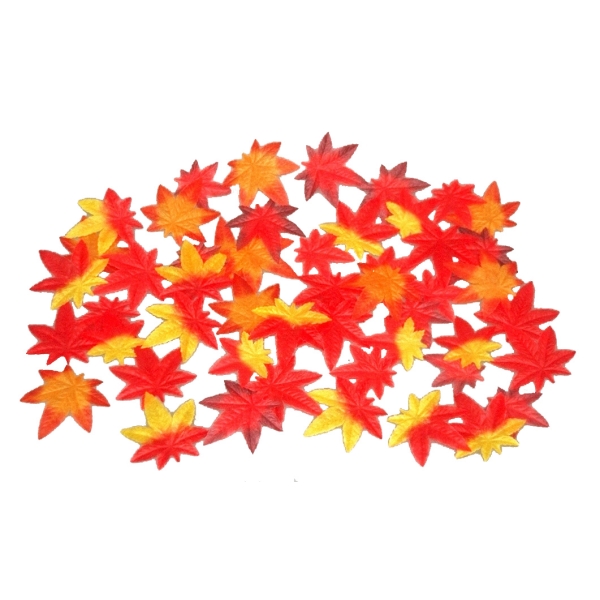 【平日14時まで当日出荷】NEW もみじ落ち葉セット 50枚入 4100871 秋 造花 飾り 販促グッズ 店内装飾 落ち葉 もみじ 紅葉