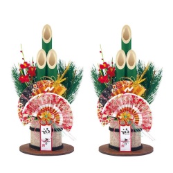 NEW 松竹梅門松 2個セット ※他商品と同梱不可 0073 お正月 デコレーション 飾り 門松 角松 飾り 装飾 迎春