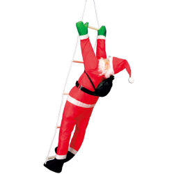 NEW 120cm はしごサンタ ※他商品と同梱不可 3175 ハンギング サンタ ドール クリスマス はしご 人形 吊るす デコレーション 装飾 飾り オーナメント