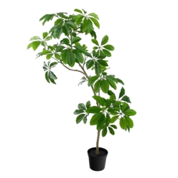 シェフレラポット M グリーン VR26003G フェイクグリーン 人工観葉植物 シェフレラ ツリー エコ 再生素材