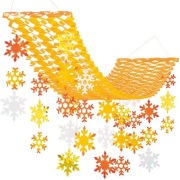 NEW ウォームスノーフレークプリーツハンガー ※他商品と同梱不可 1013 スノー 雪 結晶 クリスマス ウインター 飾り 装飾 ハンガー PH 販促グッズ 冬 店舗装飾