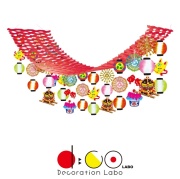 【平日14時まで当日出荷】NEW 夏祭りプリーツハンガー SUPH4443 提灯 みこし PH 神輿 夏飾り 夏装飾 ハンガー 販促グッズ 花火 祭り 露店 的屋 TA2-1183