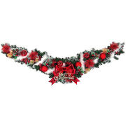 NEW 180cm クリスマスアレンジスワッグ ※他商品と同梱不可 7024 クリスマス スワッグ ガーランド 飾り付き 枝モール グリーン デコレーション 装飾 飾り