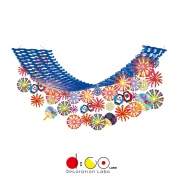 【平日14時まで当日出荷】提灯花火プリーツハンガー SUPH4007 夏飾り 夏装飾 ハンガー 販促グッズ 花火 提灯 TA2-1170