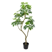 シェフレラポット L グリーン 組立式 VR26018G フェイクグリーン 人工観葉植物 シェフレラ ツリー エコ 再生素材