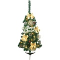 NEW 90cm ゴールドクリスマスツリーセット ※他商品と同梱不可 6283 クリスマス ツリー デコレーション SMD 装飾 飾り 緑 グリーン 手間なし 簡単 飾り付き USB