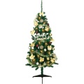 NEW 180cm ゴールドクリスマスツリーセット ※他商品と同梱不可 6286 クリスマス ツリー デコレーション SMD 装飾 飾り 緑 グリーン 手間なし 簡単 飾り付き USB