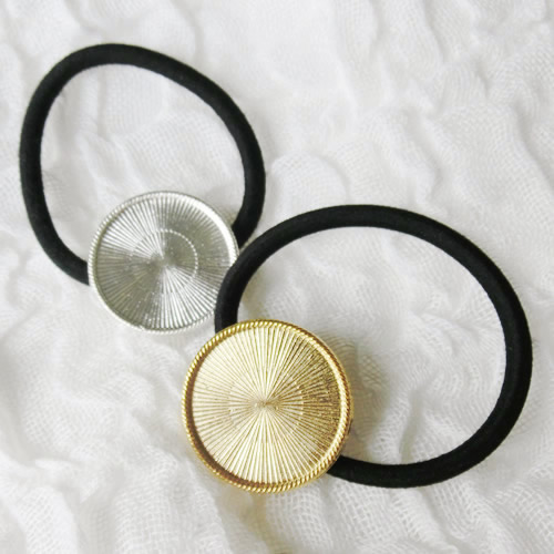 ヘアゴム　03 丸　ラウンド ゴールド シルバー