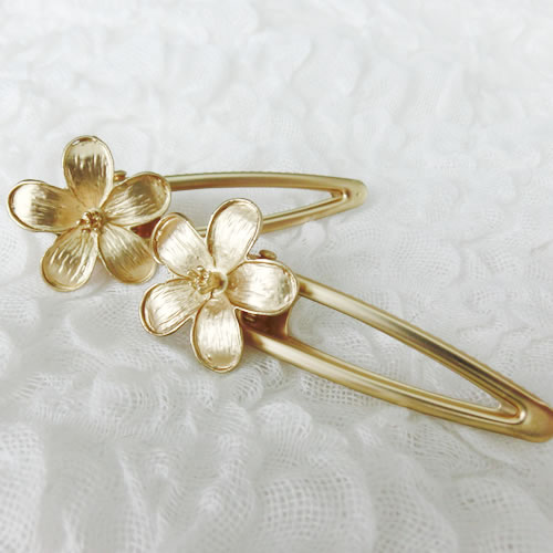 ヘアピン　05 花 ゴールド