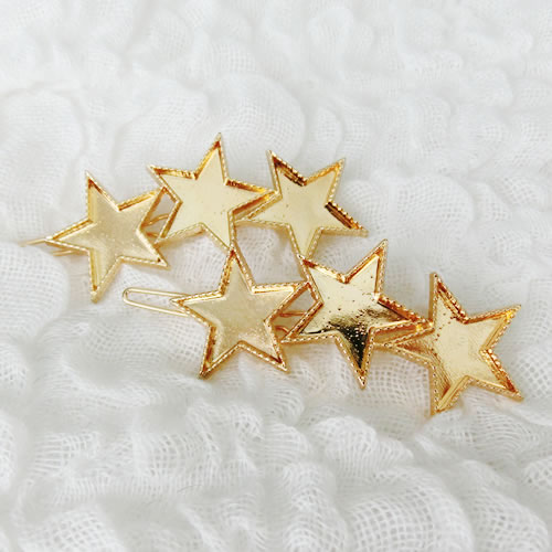 ヘアピン　06 星 3連 ゴールド