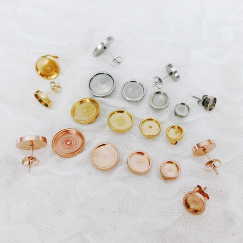 スタッドピアス14 ステンレス 丸