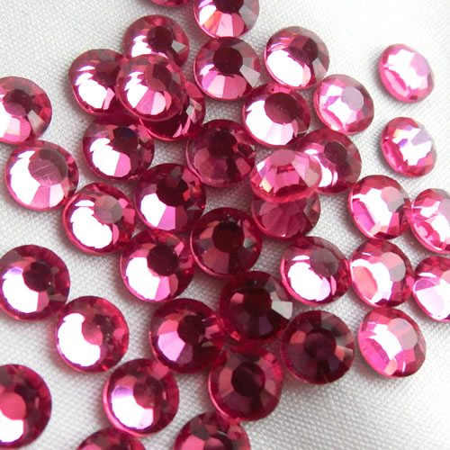 高品質ガラス フラットストーン ローズ