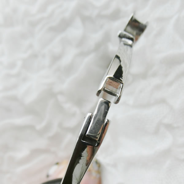 ステンレス バン グル リボン 開閉 式