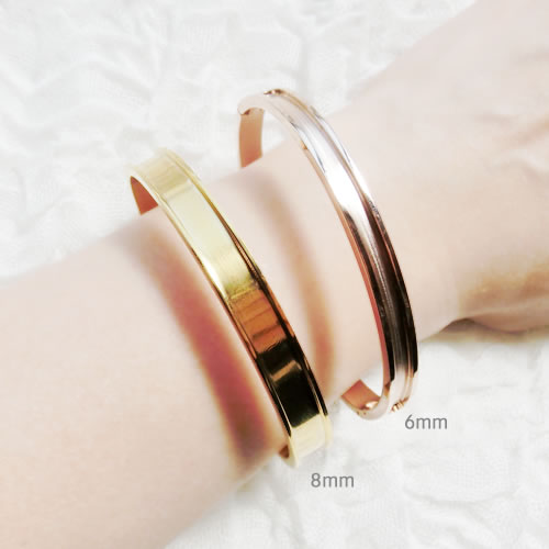 ステンレス バングル　6mm 8mm　開閉式